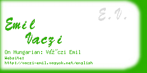emil vaczi business card